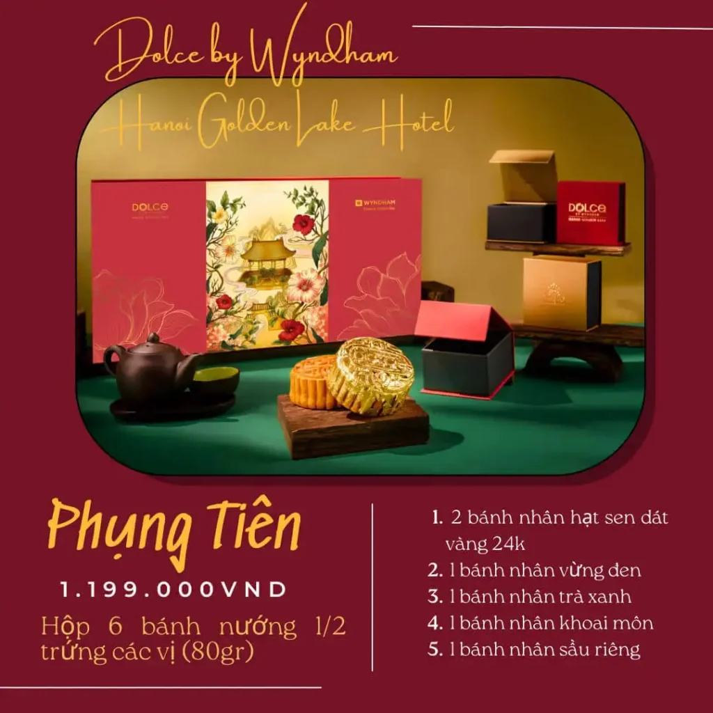 Bánh trung thu khách sạn Dolce hộp Phụng Tiên