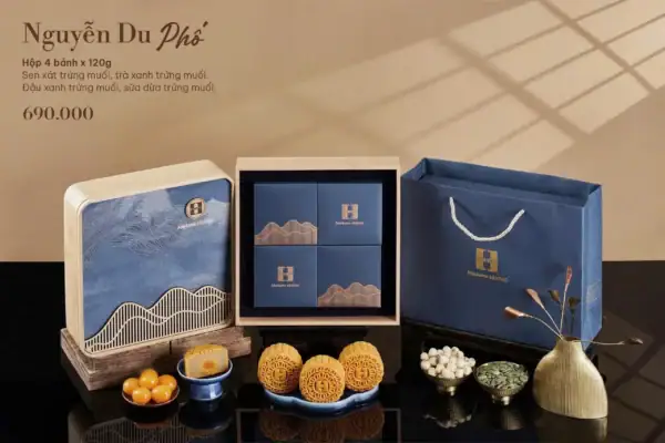 Bánh trung thu Madame Huong 2025 hộp Nguyễn Du Phố 4 bánh