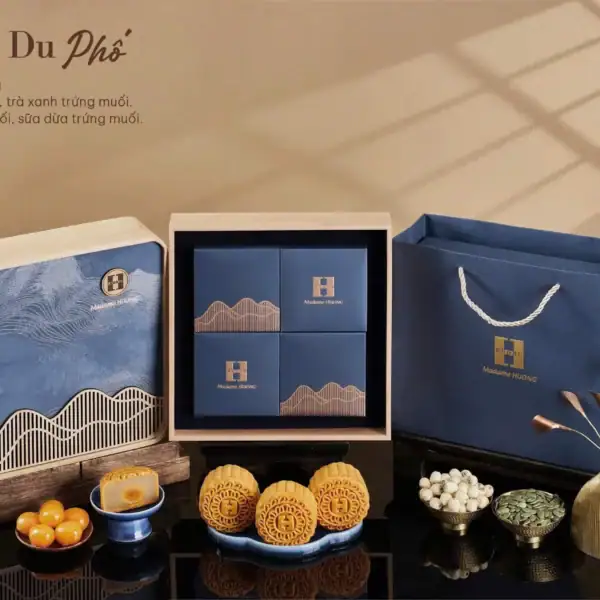 Bánh trung thu Madame Huong 2025 hộp Nguyễn Du Phố 4 bánh
