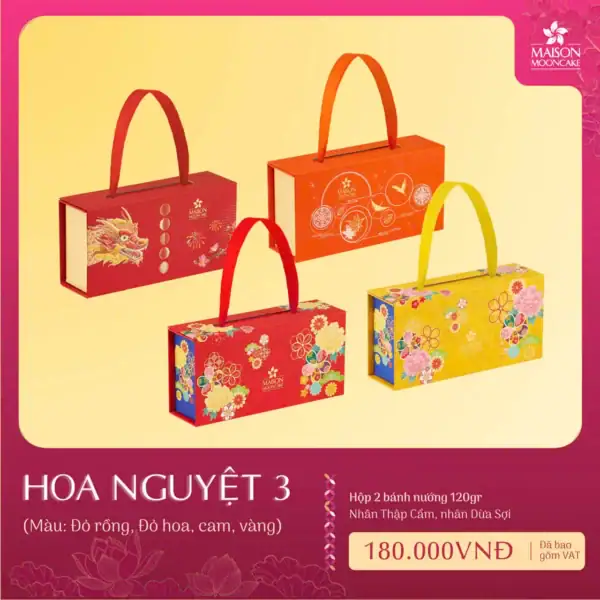 Bánh trung thu Maison 2025 hộp Hoa Nguyệt