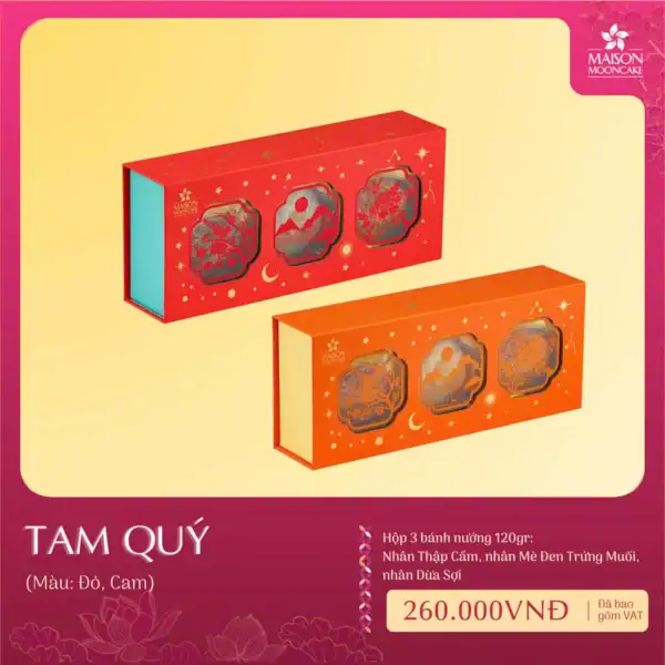 Bánh trung thu Maison hộp Tam Quý 2025