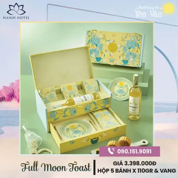 Bánh trung thu khách sạn Hà Nội 2025 hộp 5 bánh