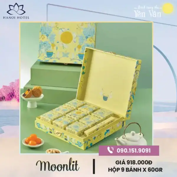 Bánh trung thu khách sạn Hà Nội 2025 hộp 9 bánh mini G09