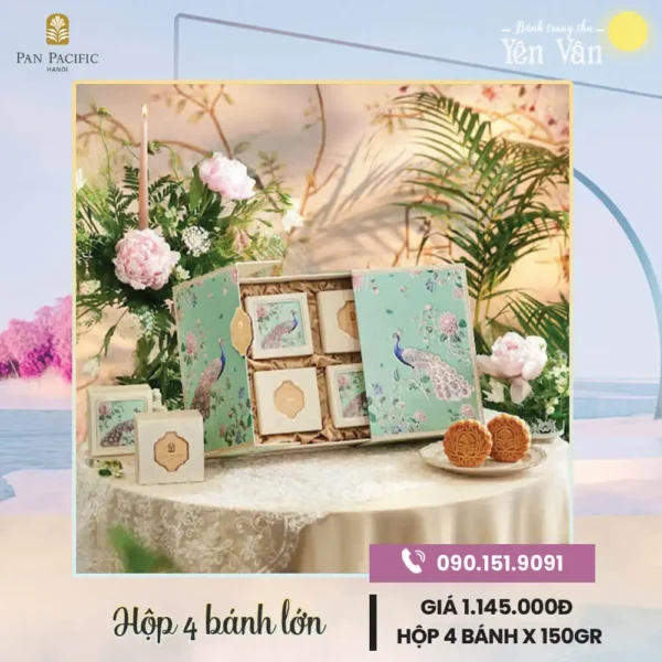 Bánh trung thu khách sạn Pan Pacific 2025 hộp 4 bánh lớn
