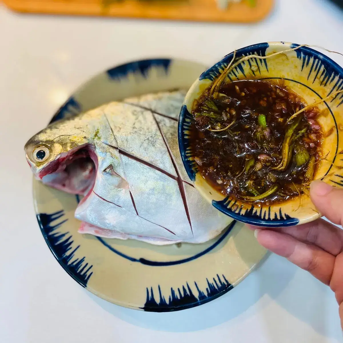 ướp cá - cá chim hấp xì dầu ngon (1)