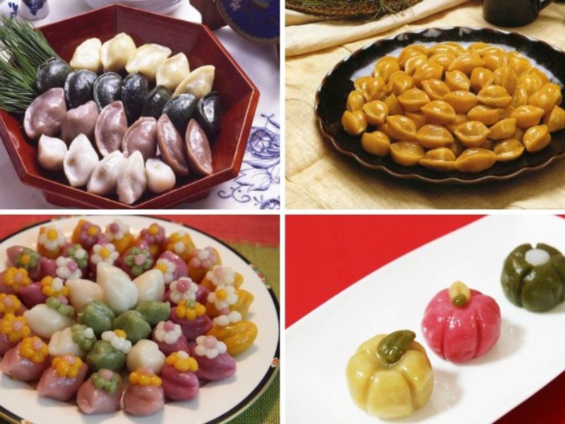 Bánh trung thu Hàn Quốc được chế biến theo nhiều cách khác nhau nhưng sẽ có 4 loại cơ bản nhất đó là Samsaek Songpyeon, Kamcha Songpyeon, Kkot Songpyeon, Hobak Songpyeon.