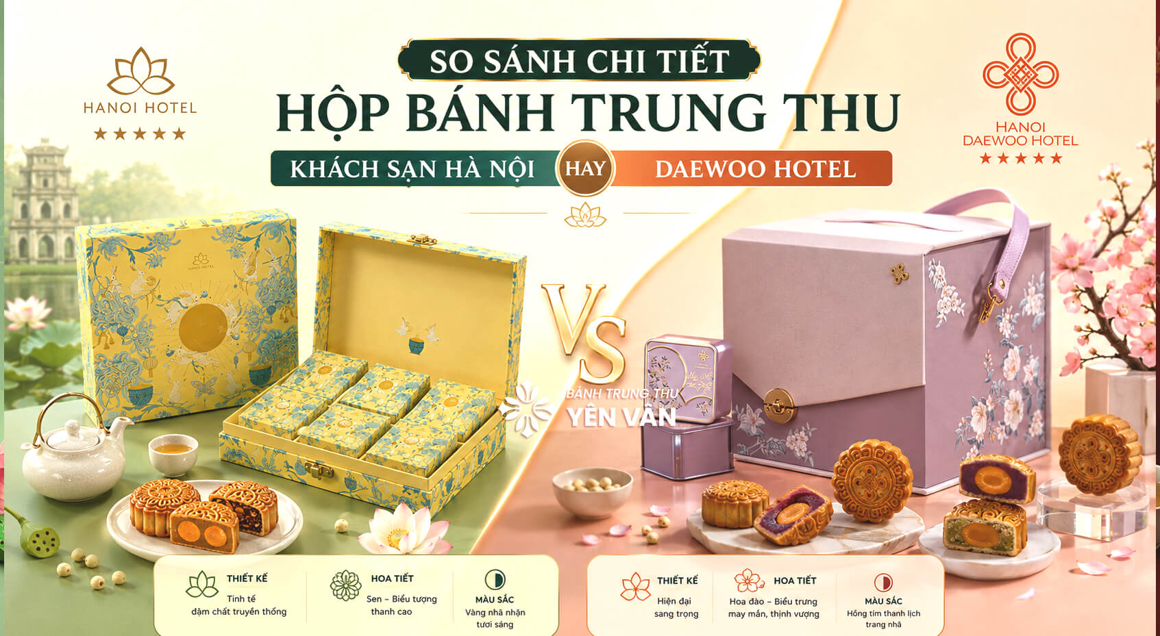 so sánh bánh trung thu Daewoo và Hanoi Hotel (1)