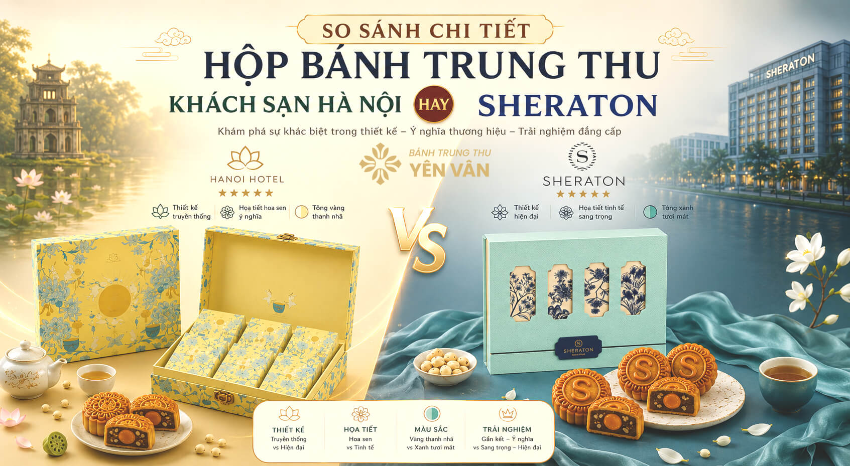 so sánh bánh trung thu Sheraton và Hanoi Hotel (1)