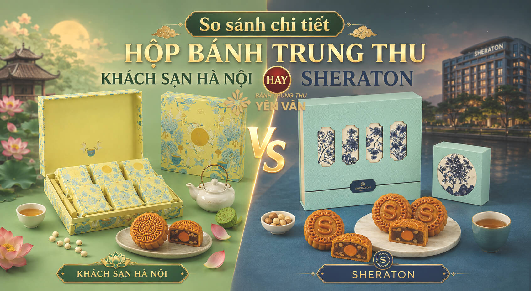 so sánh bánh trung thu Sheraton và Hanoi Hotel 2 (1)